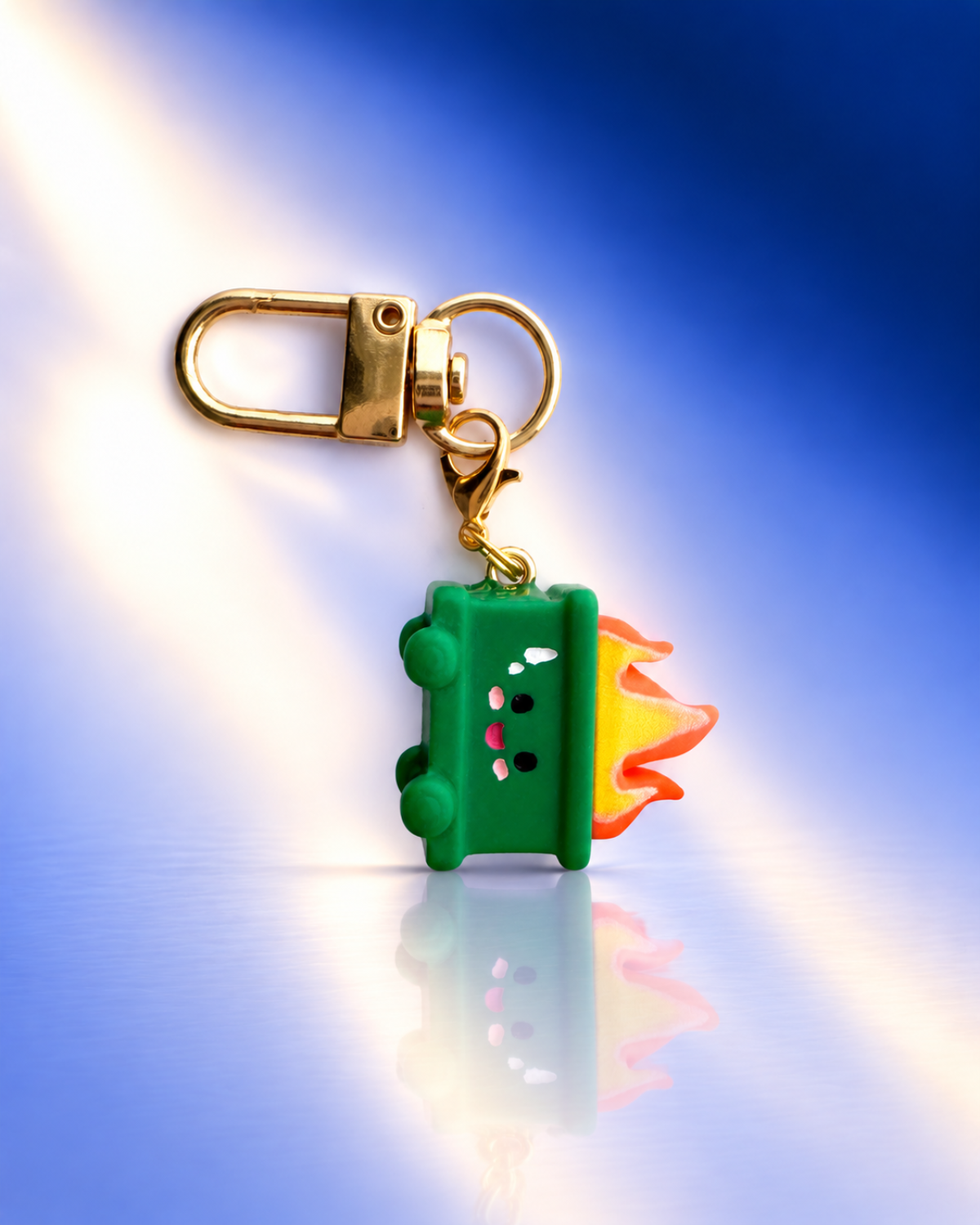 Unhinged: Dumpster Fire Charm and Keychain
